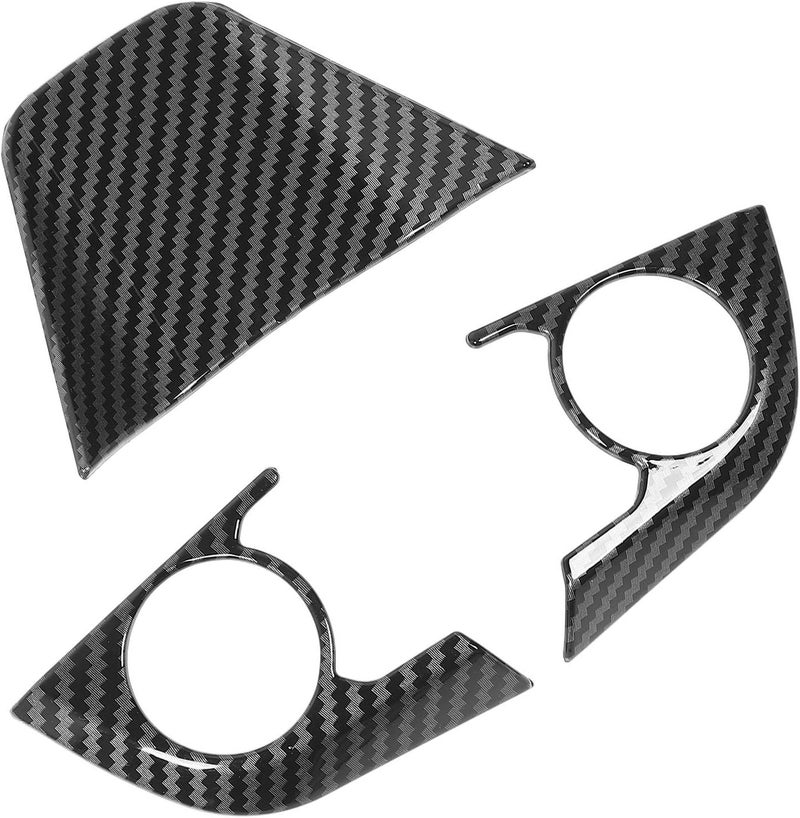 Steering Wheel Panel Trim Carbon Fiber Style, 3 Pcs Decorative Decals for Camry XV70 2018 to 2024 - Durable ABS Material, Easy Peel and Stick Installation, Interior Upgrade - Image 2