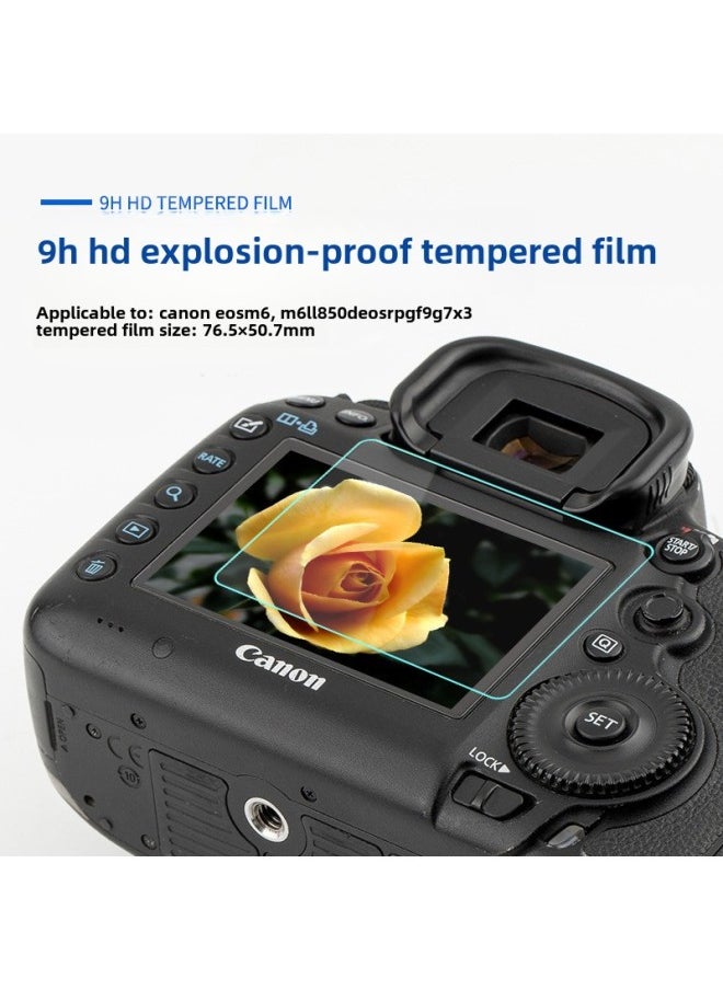 Generic Applicable To Canon Canon 6D2/SX740/SX730 SLR Camera Tempered Glass Film EOS R6R7 R100-Color:Canon Canon M6/M6II/850D/EOSRP/DF9/G7X3  - Image 1