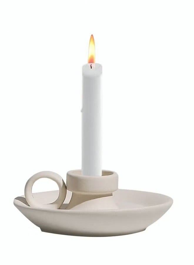 Multifunctional Candle Holder Simple Ceramic Embryo Ornament Dried Flowers Flower Arrangement Vase Creative Modeling Artistic Home Decoration