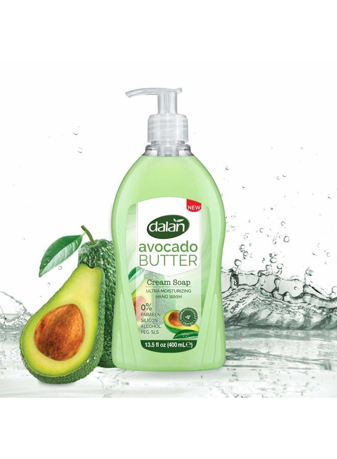 Dalan Avocado Butter Cream Ultra Moisturizing Liquid Hand Soap for Dry and Fresh Hands Feeling Clean and Soft (13.5 Fl Oz / 400 mL (Pack of 3)) - Image 3