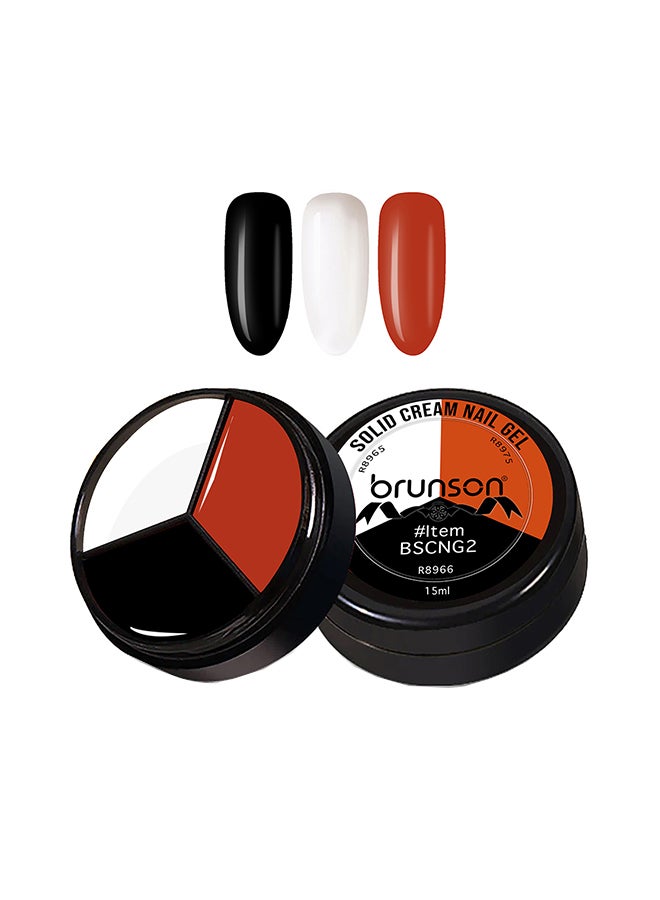 brunson 3Colors 3 in 1 Nail UV Gel Polish Cream Gel Nail Polish Soak off Solid Color Gel Nail Art Manicure Gel 15ml BSCNG2