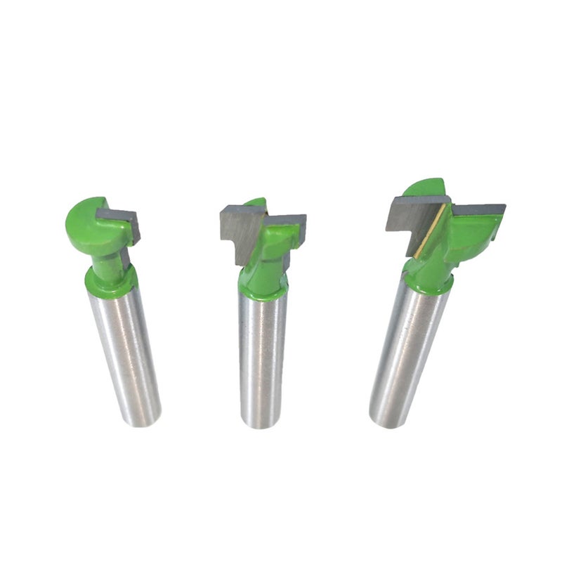 Keyhole Router Bits Set 6mm Shank 5/16 3/8& 1/2 Inch Diameter for Wood Hex Bolt T-Track Slotting Milling Cutters Set - Image 2