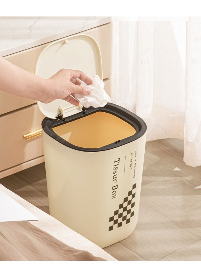 NKX Sleek Push-Type Lidded Trash Can for Home  - Image 3