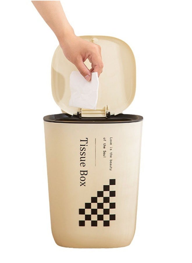 NKX Sleek Push-Type Lidded Trash Can for Home  - Image 4