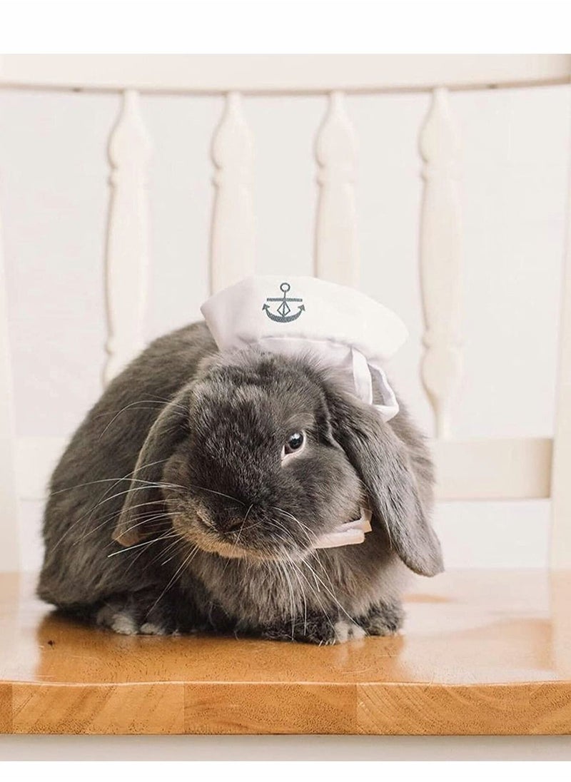 Pet Outfit Adjustable Dog Costume Hat Cat Apparel, Pet Captain Sailors Costume Set Dogs Cats Sailors Hat Dog Cat Navy Party Cosplay Hat Pet Cap Party Costume - Image 5