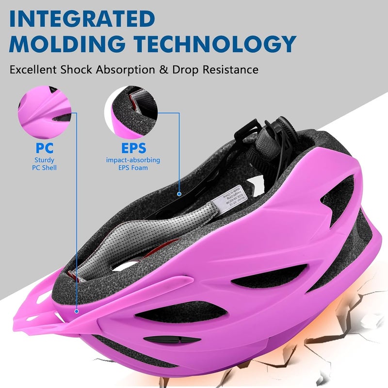 Zacro Adult Bike Helmet Lightweight for Men Women Comfort with Pads&Visor, Certified Bicycle Helmet for Adults Youth Mountain Road Biker - Image 2