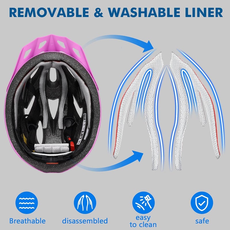 Zacro Adult Bike Helmet Lightweight for Men Women Comfort with Pads&Visor, Certified Bicycle Helmet for Adults Youth Mountain Road Biker - Image 4