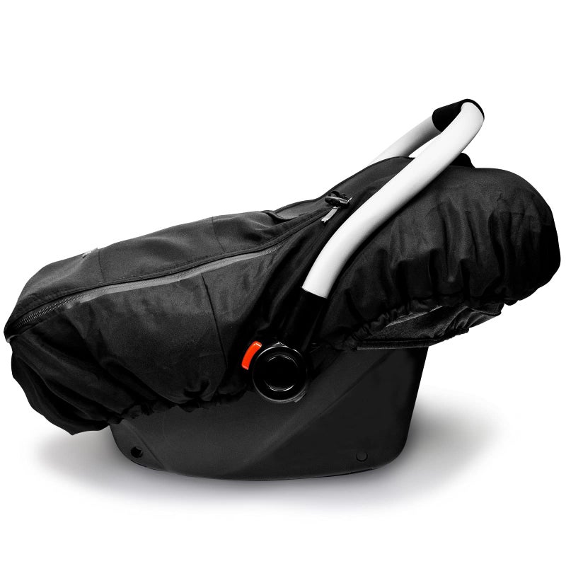 Vaxaape Baby Car Seat Cover,Car Seat Covers for Babies,Winter Protector,Universal Winter Car Seat Cover for Infant Boys Girls,Warm and Cozy,Car Seat Covers for Infant Car Seat(Black) - Image 2