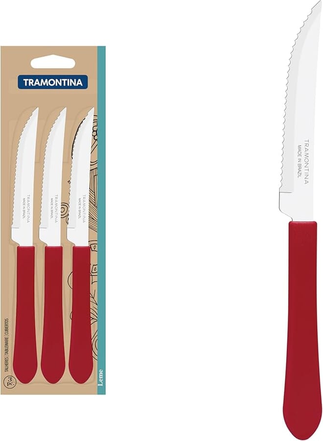 TramontinaSteak knife 3 pcs-Red