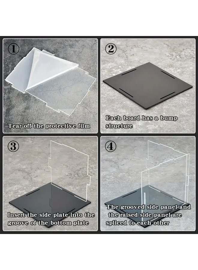 16x10x8 Inch Clear Acrylic Display Case Box With Matte Black Base For Action Figures Collectibles Memorabilia Figurines Model - Image 4