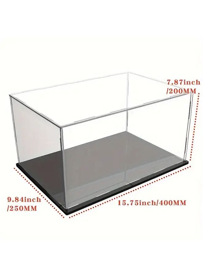 16x10x8 Inch Clear Acrylic Display Case Box With Matte Black Base For Action Figures Collectibles Memorabilia Figurines Model - Image 2