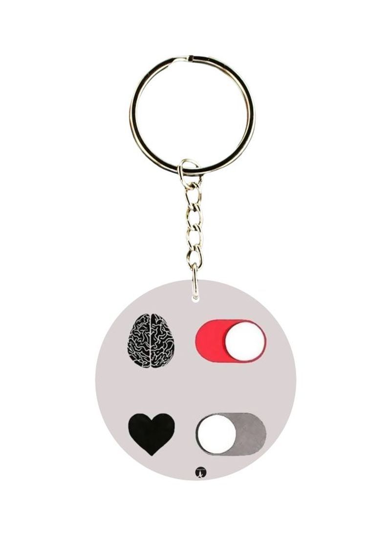 RKN Brain And Heart Themed Keychain