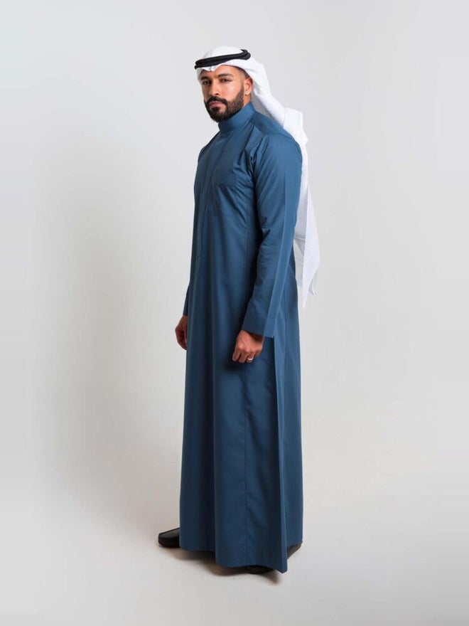 الشياكة ثوب كلاسيك رجالي صيفي، أخضر - 56 بوصة - Image 3