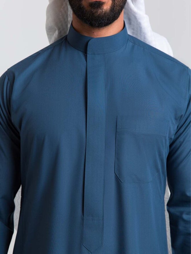 الشياكة ثوب كلاسيك رجالي صيفي، أخضر - 56 بوصة - Image 5