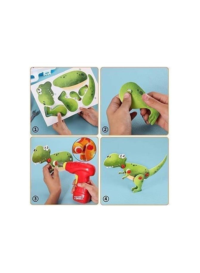 3D Building Puzzle with Drill Screws Tools, 8 Different Animals Creative Drilling Toy Set, STEM Take Apart Learning Toys Construction Kit, Best Educational Gifts for Kids 3-12 Years - Image 4