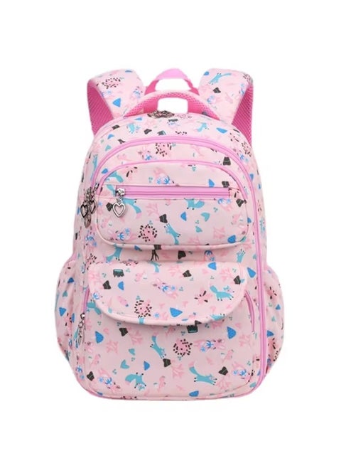 School Backpack for Girls, Animals Design, Large Size, Multiple Pockets, for Colleges, Elementary, Primary Schools, Grade 1-10 and Teenagers