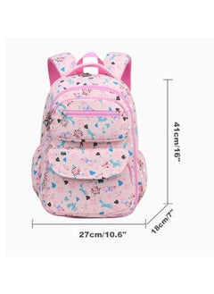 SamoDani School Backpack for Girls, Animals Design, Large Size, Multiple Pockets, for Colleges, Elementary, Primary Schools, Grade 1-10 and Teenagers  - Image 3