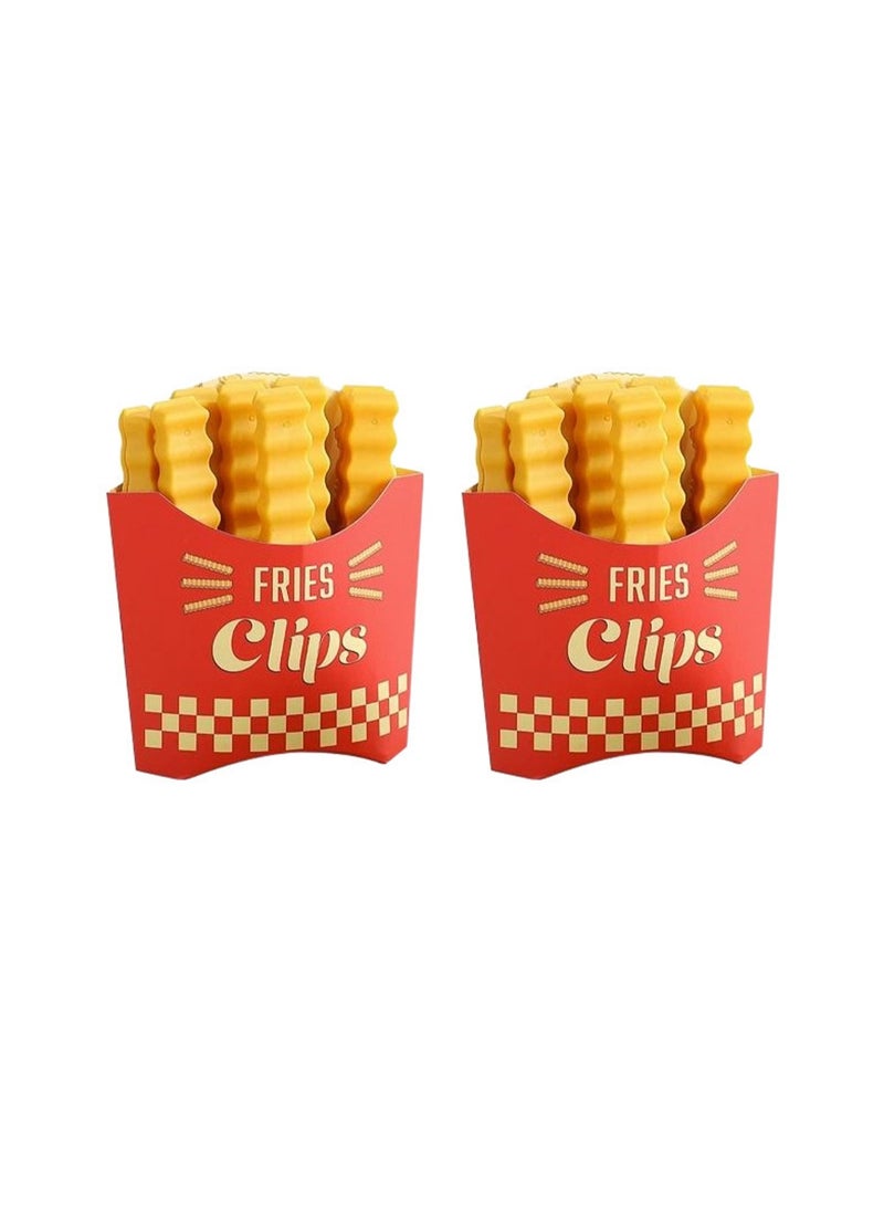 2 Boxes Of Potato Chip Clips [24 Pieces In A Pack With Magnetic Box] Sealing Clips, Creative Snack Bag Clips, Sealing Clips, Seasoning Clips, Moisture-Proof And Fresh-Keeping Clips For Food  - Image 1