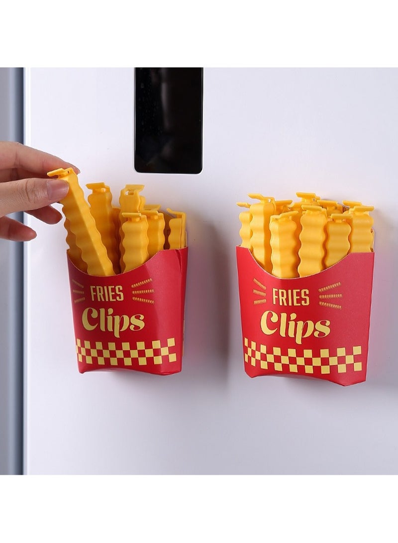 2 Boxes Of Potato Chip Clips [24 Pieces In A Pack With Magnetic Box] Sealing Clips, Creative Snack Bag Clips, Sealing Clips, Seasoning Clips, Moisture-Proof And Fresh-Keeping Clips For Food  - Image 3