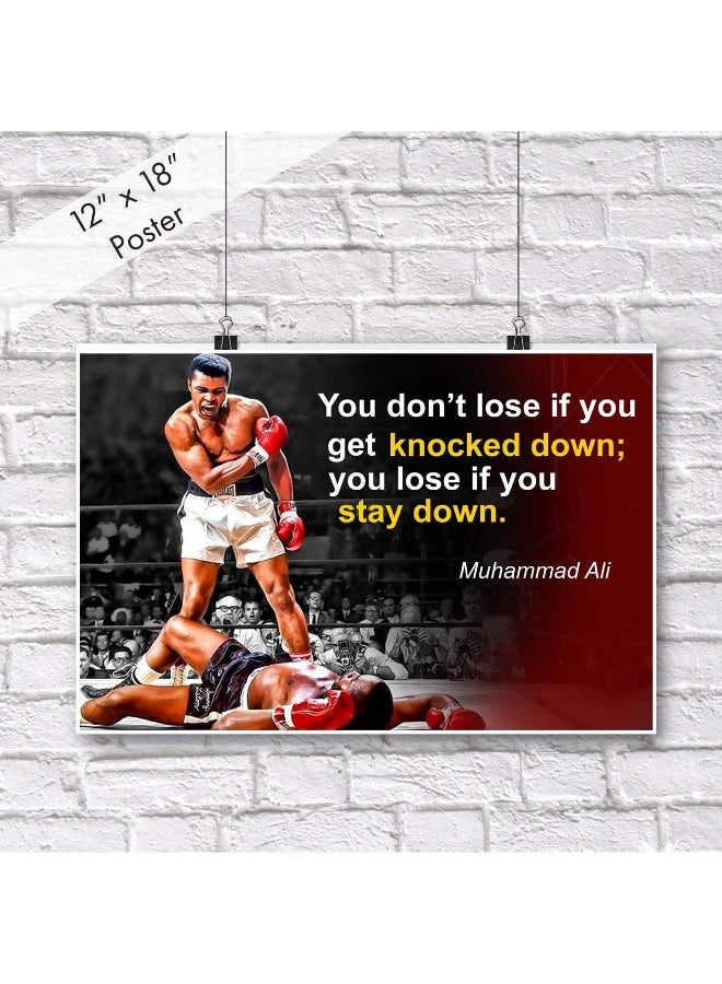 Home Trove Muhammad Ali Poster Quote Boxing Black History Month Posters Sports Quotes Decorations Growth Mindset Décor Learning Classroom Teachers Decoration Educational Teaching Supplies Black Wall Art P044 - Image 2