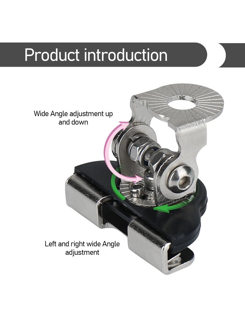 SYOSI LED Light Base Mounting Bracket 2 PCS Universal Adjustable Pillar Hood Led Work Light Mount Bracket Angle Adjustable Shock Absorbing Hood Spotlight Non Destructive Bracket for Most Models Silver - Image 2