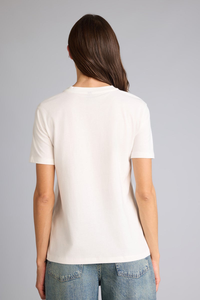 DeFacto White Woman Regular Fit Crew Neck Basic Cotton T-Shirt Casual - Image 5