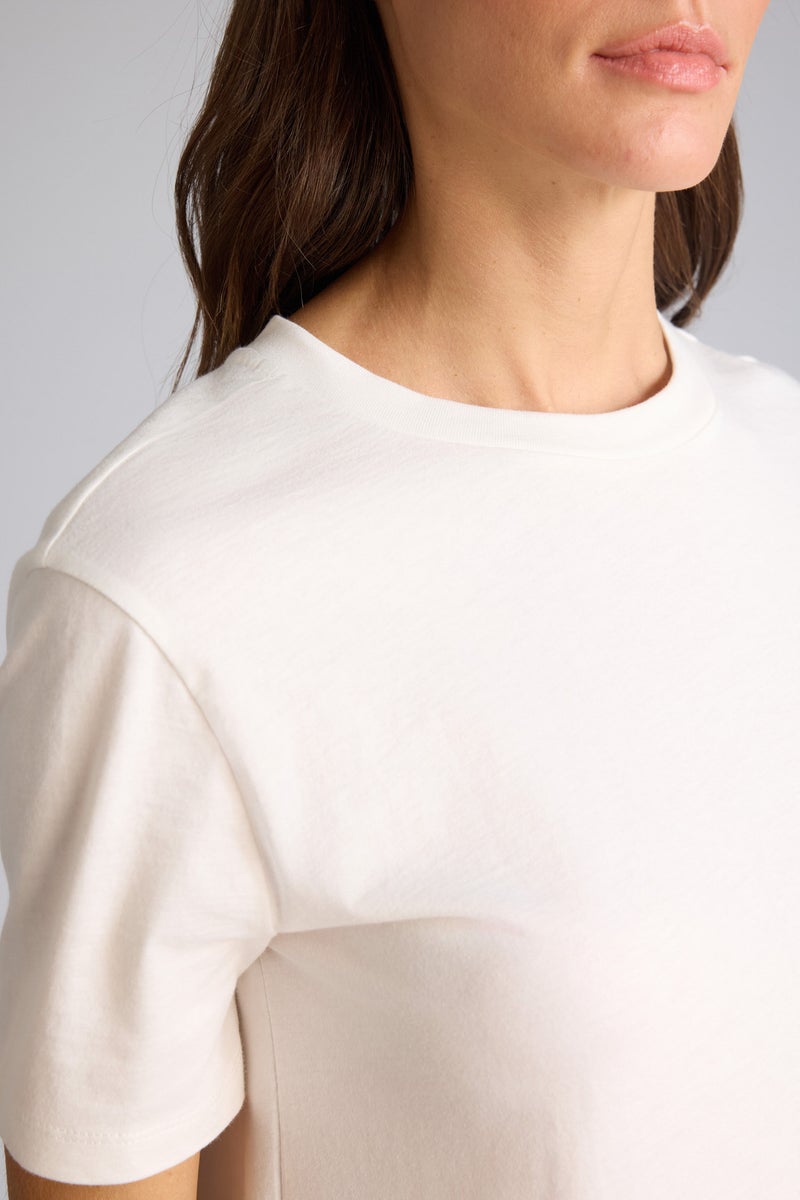 DeFacto White Woman Regular Fit Crew Neck Basic Cotton T-Shirt Casual - Image 4