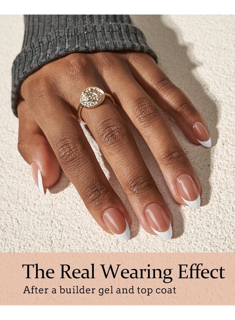 ريمي بيلا أظافر فرنش جل - أظافر فرنش جاهزة بالضغط بشكل ألموند مع برايمر وطبقة أساس مُسبقة 150 قطعة - Image 2