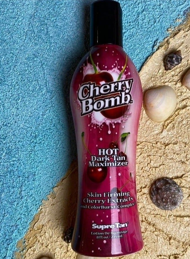 Cherry Bomb Hot Dark Tan Maximizer Skin Firming Cherry Extracts And Color Burst Complex 235 ml - Image 5
