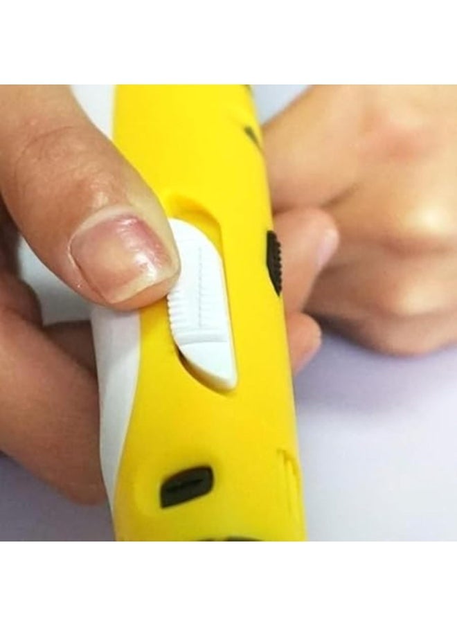 3D Printing Pen with LCD Display for Kids & Adults – Compatible with 1.75mm PLA/ABS Filament – USB Powered, Adjustable Speed & Temperature – Ideal Art Tool & Gift – Yellow - Image 5