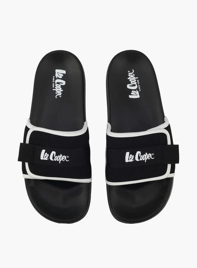 Lee Cooper BLACK Men Logo Print Slides for Men | Best Price UAE
