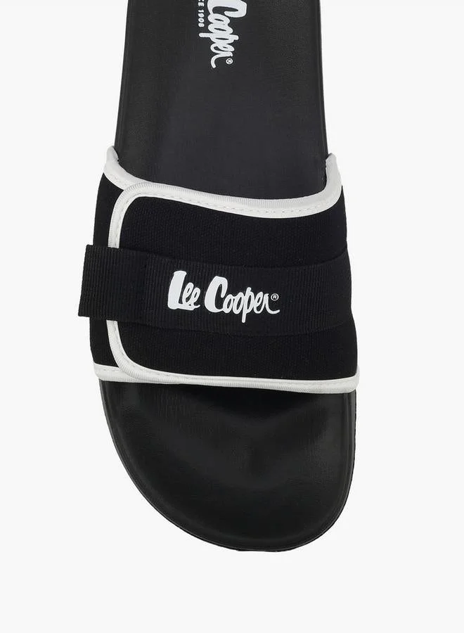 Lee Cooper BLACK Men Logo Print Slides for Men | Best Price UAE