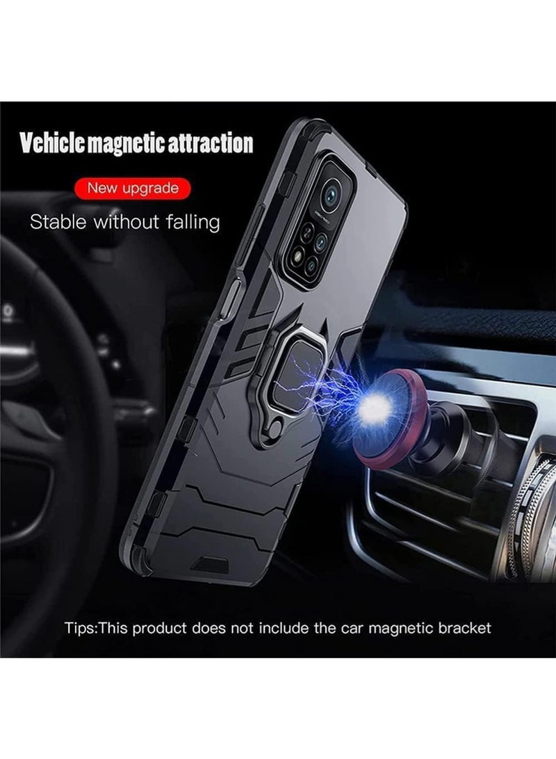 WRISTWISE Case Cover for Honor 200 Lite, 2-in-1 Hybrid Heavy Duty Armor Shockproof Protection Stand Dual-Layer Bumper Hard Shell Back Cover, 2 Tempered Glass Screen Protectors, Black - Image 4