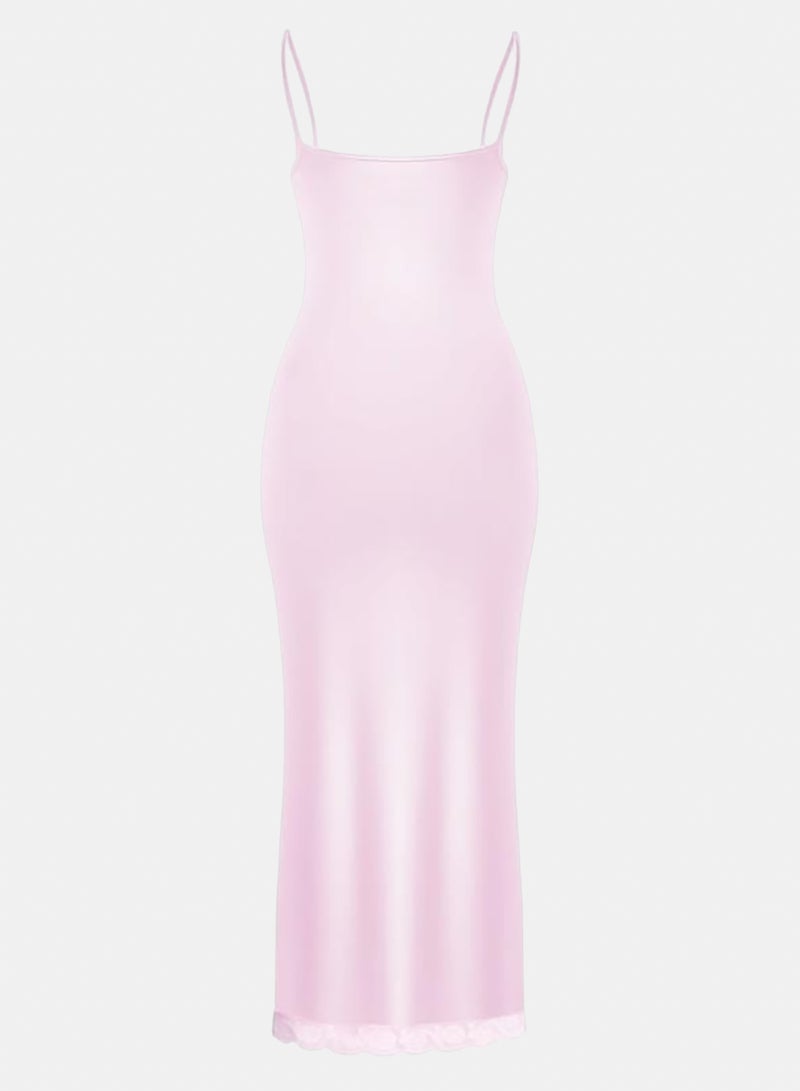 Dahab Cotton Plain Spaghetti Straps Full Slip - Image 3