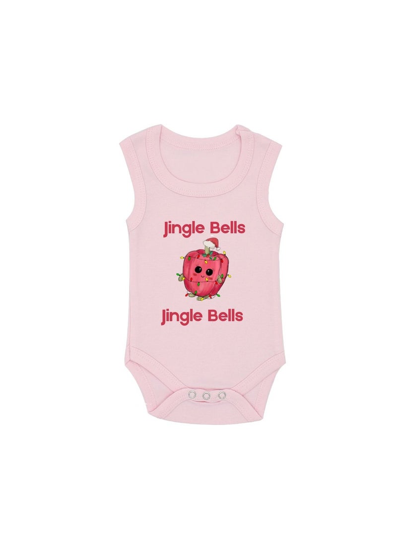 PRINTSHOP4ME Christmas Baby Romper Sleeveless–Holiday Bodysuit With Festive Design–Perfect For Baby’s First Outfit–Bodysuit For Boys And Girls  - Image 1