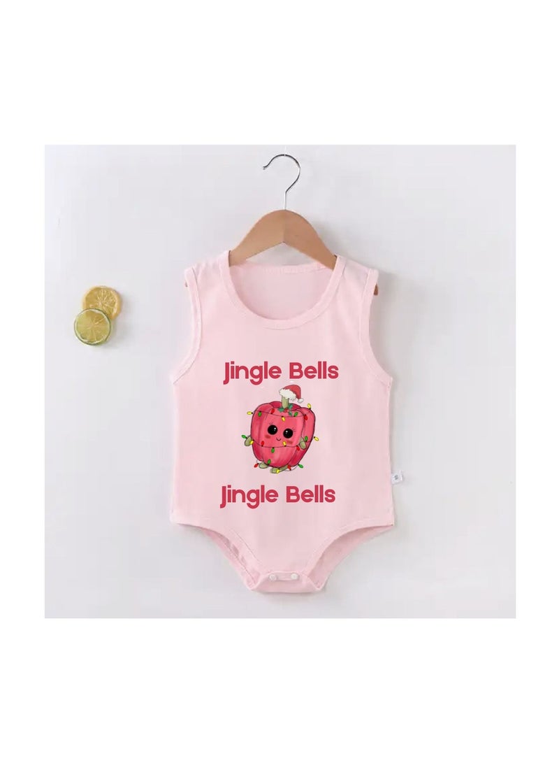 PRINTSHOP4ME Christmas Baby Romper Sleeveless–Holiday Bodysuit With Festive Design–Perfect For Baby’s First Outfit–Bodysuit For Boys And Girls  - Image 2