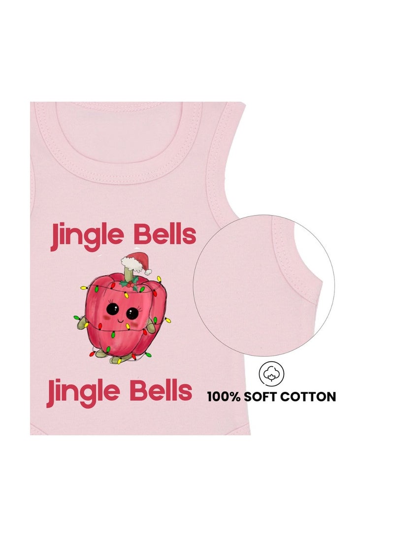 PRINTSHOP4ME Christmas Baby Romper Sleeveless–Holiday Bodysuit With Festive Design–Perfect For Baby’s First Outfit–Bodysuit For Boys And Girls  - Image 3