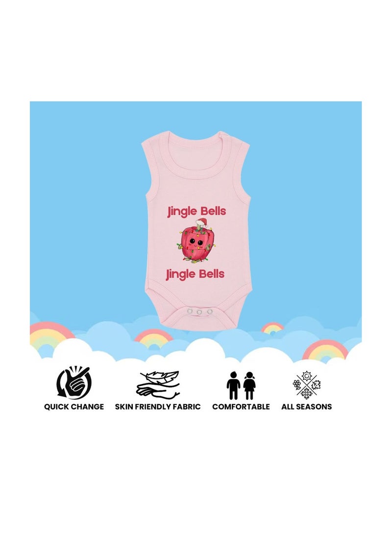 PRINTSHOP4ME Christmas Baby Romper Sleeveless–Holiday Bodysuit With Festive Design–Perfect For Baby’s First Outfit–Bodysuit For Boys And Girls  - Image 4