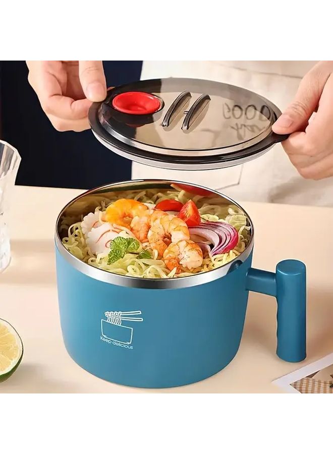 Green Stainless Steel Lunch Box With Locking Lid Portable Soup Noodle Bowl For Office School Meals - Image 2