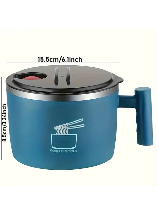 Green Stainless Steel Lunch Box With Locking Lid Portable Soup Noodle Bowl For Office School Meals - Image 5