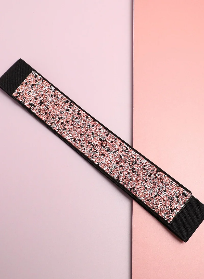 Haute Sauce Pink Textured Waist Belt