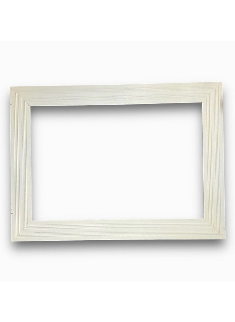 Generic - High-quality ready-made off-white wood window air conditioner frame Air conditioner frames Decorative frame that prevents dust and insects Preserves air conditioning air Easy disassembly, installation, and cleaning - Image 1