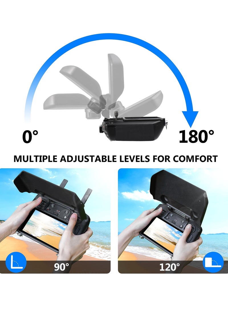Zikra 2 in1 Sun Hood Sunshade Joysticks Protector for DJI RC Pro Remote Controller, Full Screen Protection Compatible with DJI Mavic 3 Classic/Mavic 3/Mini 3 Pro/Air 2S Accessories - Image 3