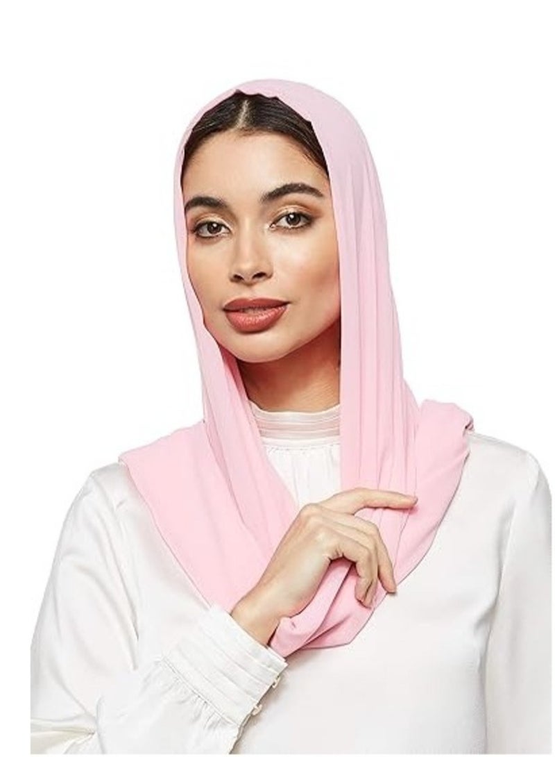 شيلة حجاب - وشاح عربي إسلامي ناعم، غطاء رأس متعدد الاستخدامات وشال عباية، مقاس واحد (70 × 190-195 سم) - Image 2