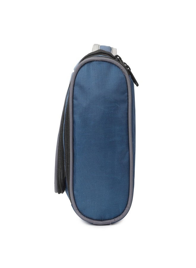SWISS MILITARY - Swiss Military Toiletry Bag for Men, Women| Makeup Pouch for Travelling, Travel Organizer, Water Resistant, Premium Polyester, Multiple Compartments with Quick Access Pocket, Durable Zippers,Blue,1 - Image 1