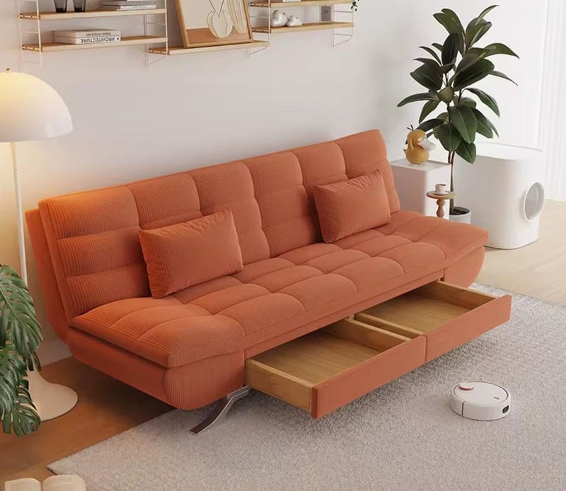 Cozy Homes Modern Convertible Sofa Bed with Storage Drawers - Image 1