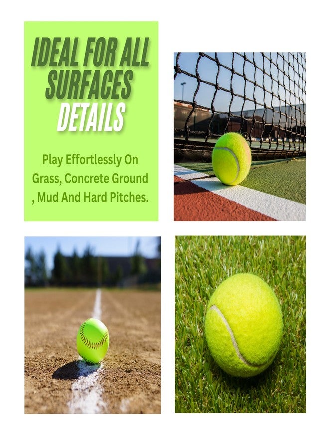 KAVYARA Rubber Cricket Tennis Ball - Heavy Duty, Soft Core, Suitable for Hard & Soft Ground | Long-Lasting & High Bounce | Ideal for Practice & Matches (Pack of 3, Multicolor) - Image 5