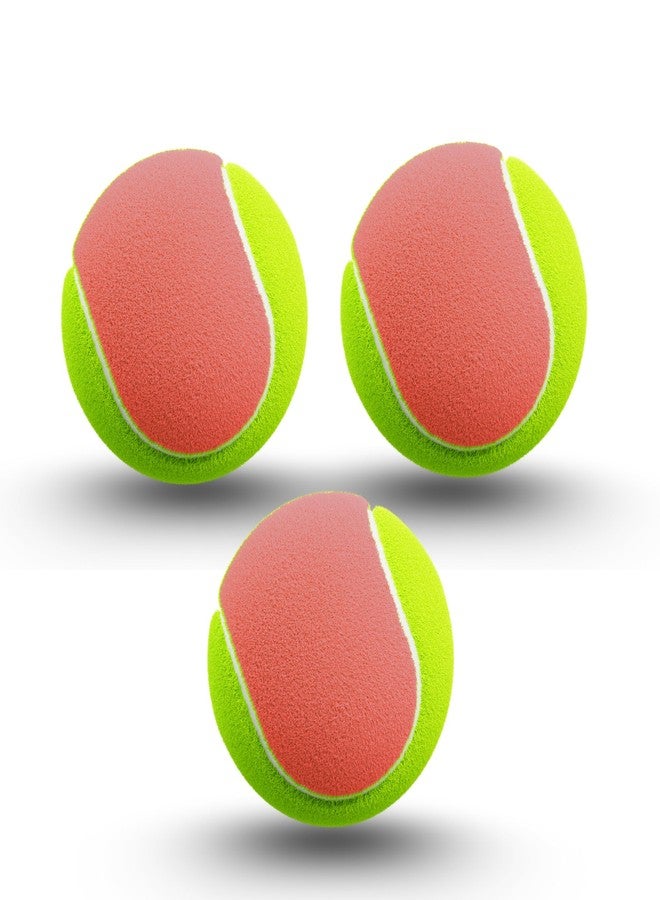 KAVYARA Rubber Cricket Tennis Ball - Heavy Duty, Soft Core, Suitable for Hard & Soft Ground | Long-Lasting & High Bounce | Ideal for Practice & Matches (Pack of 3, Multicolor) - Image 1