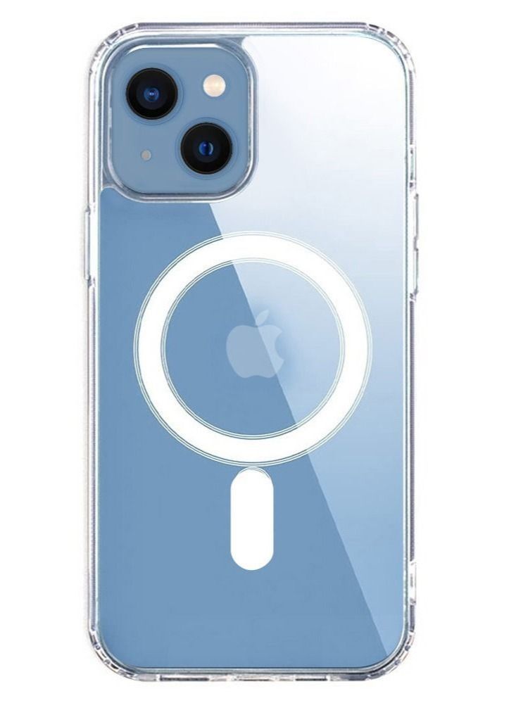 جراب iPhone 13 الشفاف مع غطاء شفاف متوافق مع الشحن اللاسلكي المغناطيسي من ماج سيف - Image 1