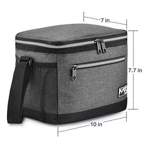 Tirrinia Insulated Lunch Box for Men/Women, Leakproof Lunch Bag for School Work, Large Lunch Tote Kids Boys Girls Student Back to School, Soft Cooler Office Picnic Beach Camping for Adults,Dark Grey - Image 5